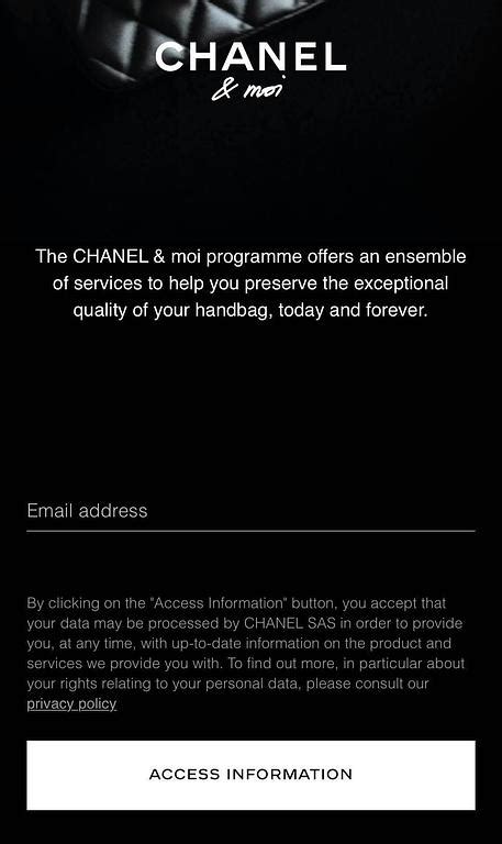 chanel et moi register|chanel et moi warranty.